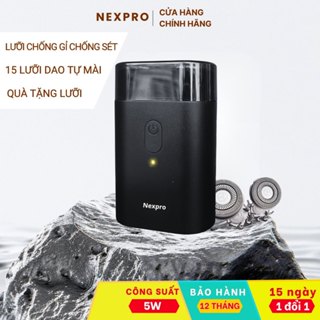 Máy cạo râu Nexpro mini 6 lưỡi dao tự mài , cạo râu dành cho cả nam và nữ - tặng kèm 2 lưỡi sơ cua hôm nay