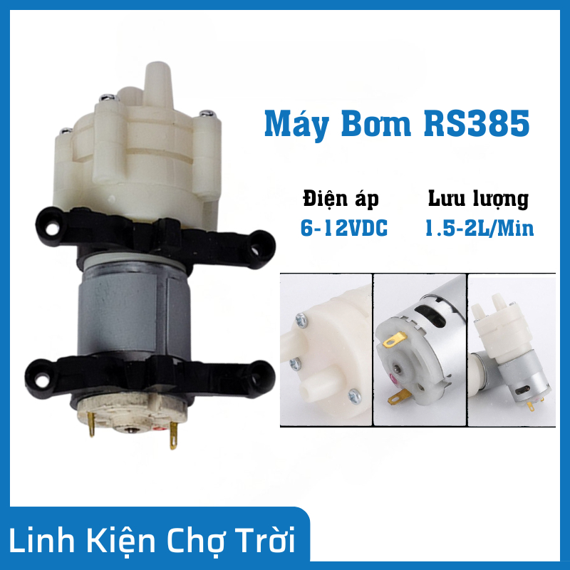 Máy Bơm RS385 6-12VDC 1.5-2L/Min