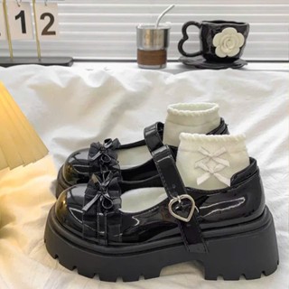   PANDOLL  Giày búp bê lolita nữ đế cao da mềm H505 bản hộp cao cấp - giày nữ xinh xắn 