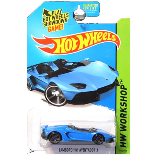 Xe mô hình tỉ lệ 1:64 CHÍNH HÃNG Hot Wheels Lamborghini Aventador J xanh dương