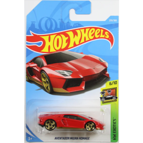 Xe mô hình tỉ lệ 1:64 CHÍNH HÃNG Hot Wheels Lamborghini Aventador Miura Homage