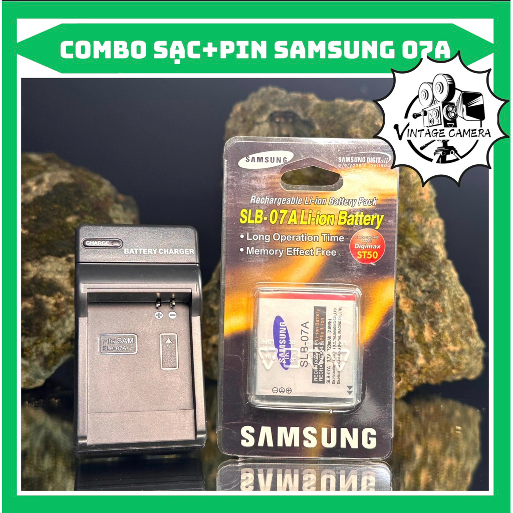 Bộ Sạc Pin Samsung SLB-07A ( Sạc thay thế/Pin Hãng)ST45 • ST50 • ST500 • ST550 • ST560 • ST600 • ST1