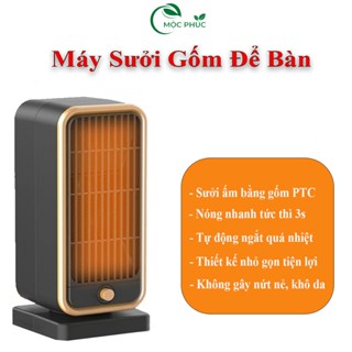 Máy Sưởi Gốm PTC Mini Để Bàn – Ấm Trong 3 Giây, An Toàn, Nhỏ Gọn, Có Chế Độ Tự Ngắt