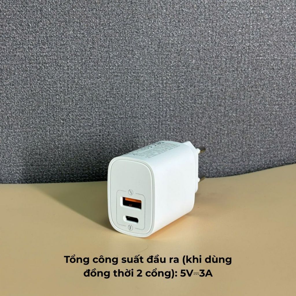 Củ sạc nhanh ROMO 2 cổng USB + Type C, Sạc nhanh max 20W - Phụ kiện điện thoại, levu01, lỗ vũ, vuabanlo | BigBuy360 - bigbuy360.vn