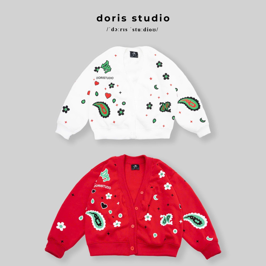 Doris Studio Cardigan Sticker Unisex Form Đang Mở Bán - Deal Hot