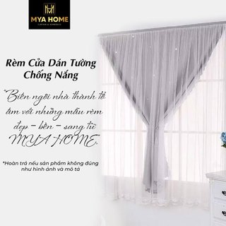   Size Lớn  Rèm Cửa Dán Tường Chống Nắng MYAHOME Rèm Trang Trí Cửa Sổ Họa Tiết Ngôi Sao Không Khoan Đục P2 