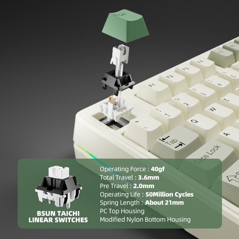 Bàn Phím Cơ Không Dây LINKY 87  PRO  Hỗ Trợ Hotswap 5Pin - Đèn RGB - Kết Nối Đa Dạng | BigBuy360 - bigbuy360.vn