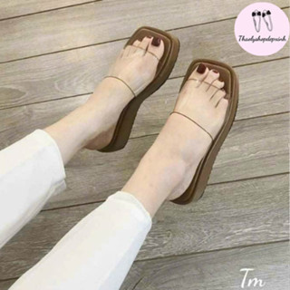 Thaolyshopdepxinh Dép xuồng quai trong cao 5 phân thời trang nữ depnuhot