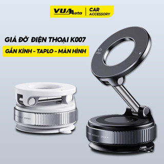 Giá đỡ điện thoại trên ô tô K007 VuaAuto nam châm từ tính hít chân không gắn kính, taplo siêu chắc chắn