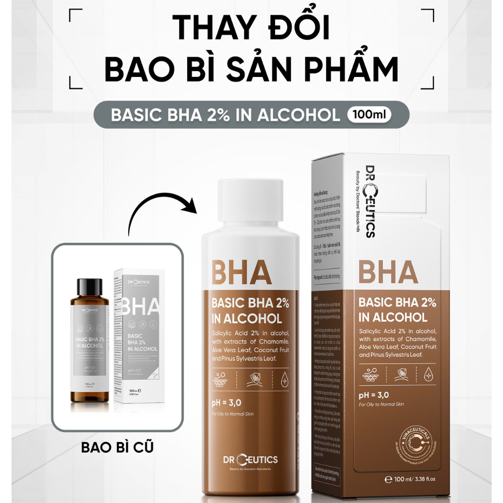 Ảnh 4 của Tẩy tế bào chết DrCeutics BHA 2% dung dịch làm sạch và cân bằng da 200ml