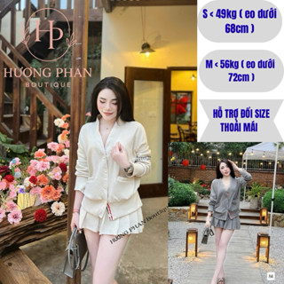 Set Áo Len Cardigan Kèm Chân Váy Ngắn Nữ Form Rộng Dáng Xinh (LƯU Ý: dưới 1m63 mặc xinh)