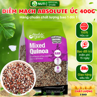 Hạt diêm mạch Quinoa Úc Mix Absolute Organic 400gram Ăn Kiêng, Giảm Cân - Siêu Tốt Sức Khoẻ
