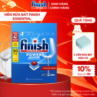 Viên rửa Bát Finish Powerball Power Essential hộp 90/100 viên hương chanh làm sạch hiệu quả