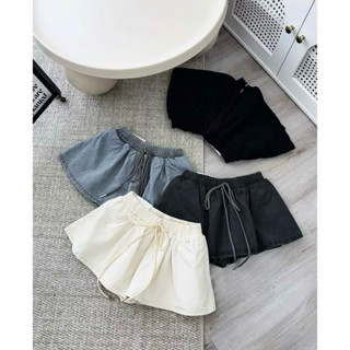    Hàng Chuẩn   Chân Váy JEAN XOÈ Cạp CHUN Dây QCL1 Ảnh Thật 