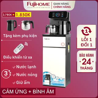 Cây nước nóng lạnh bình âm pha trà cafe Nhập Khẩu FUJIHOME TBD.22, Máy nước nóng lạnh đa năng lạnh chip giữ nhiệt lâu