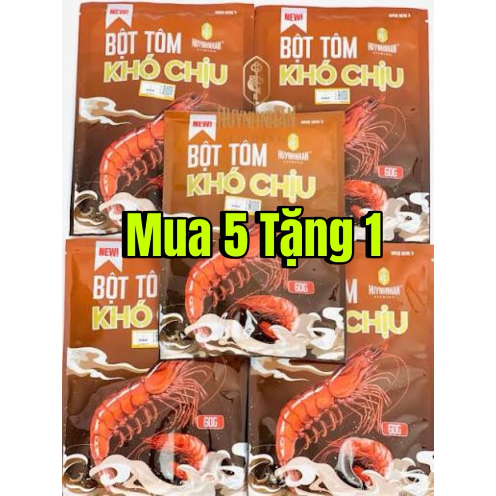 [Combo 5 Tặng 1] Mồi câu, bột tôm Khó Chịu Chuyên câu Rô Phi, Diêu Hồng (Huỳnh Nhàn Fishing) có tem 