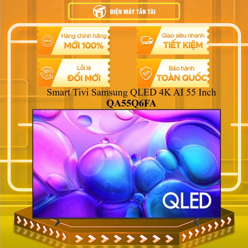 QA55Q6FA - Smart Tivi Samsung QLED 4K AI 55 Inch QA55Q6FA - MIỄN PHÍ LẮP ĐẶT ĐỂ BÀN HCM
