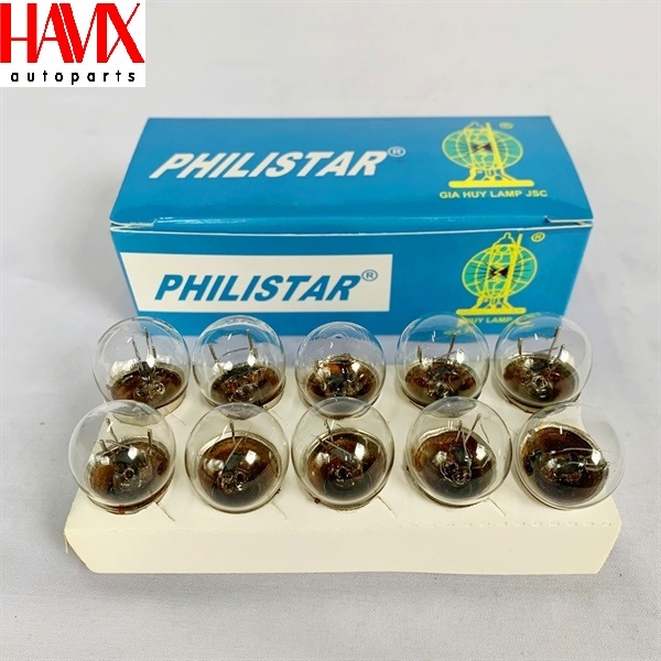 Bóng Đèn Xinhan Halogen Philistar G18 12V 10W Bóng Trắng 2 Tóc (Mã : Philistar G18 12V 10/5W)