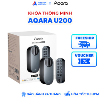  Aqara U200 - Khóa Cửa Thông Minh Vặn Chốt Hỗ Trợ Homekey Tương Thích Apple Homekit 7 Cách Mở Khóa - BẢN QUỐC TẾ 