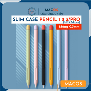 [Mỏng 0.3mm] Vỏ bao ốp silicon, case cho bút Apple Pencil 3 2 1 Pencil Pro - Macos cover loại 1 (AP05)