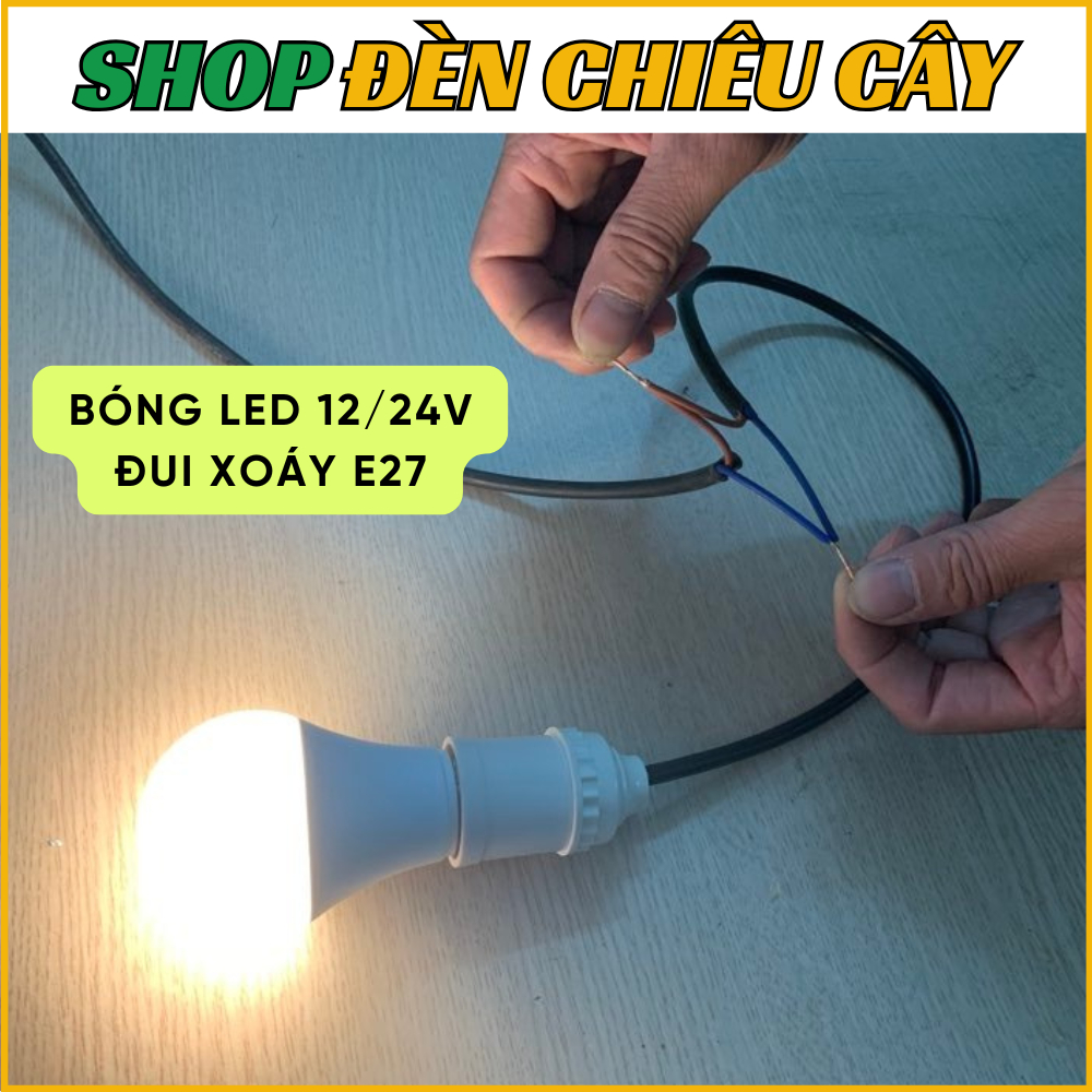 Bóng Đèn Led - DC AC 12V 24V, Bóng Led 12V, Bóng Đèn Đá, Đèn Sân Vườn Dạng Đui Xoáy E27 Chạy Qua Bộ 