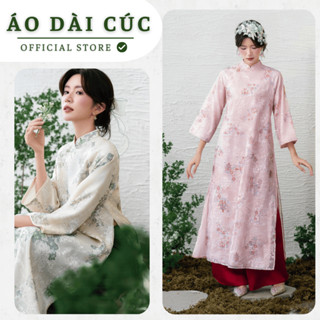 [BST TẾT 2026] Áo dài Thủy Đình , cách tân 4 tà voan tơ thêu - Áo dài cúc