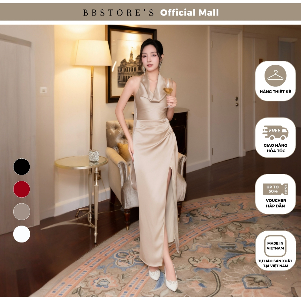 BBSTORE’S Đầm Dự Tiệc Body Xẻ Tà Chất Lụa Hàn Châu - D3781T