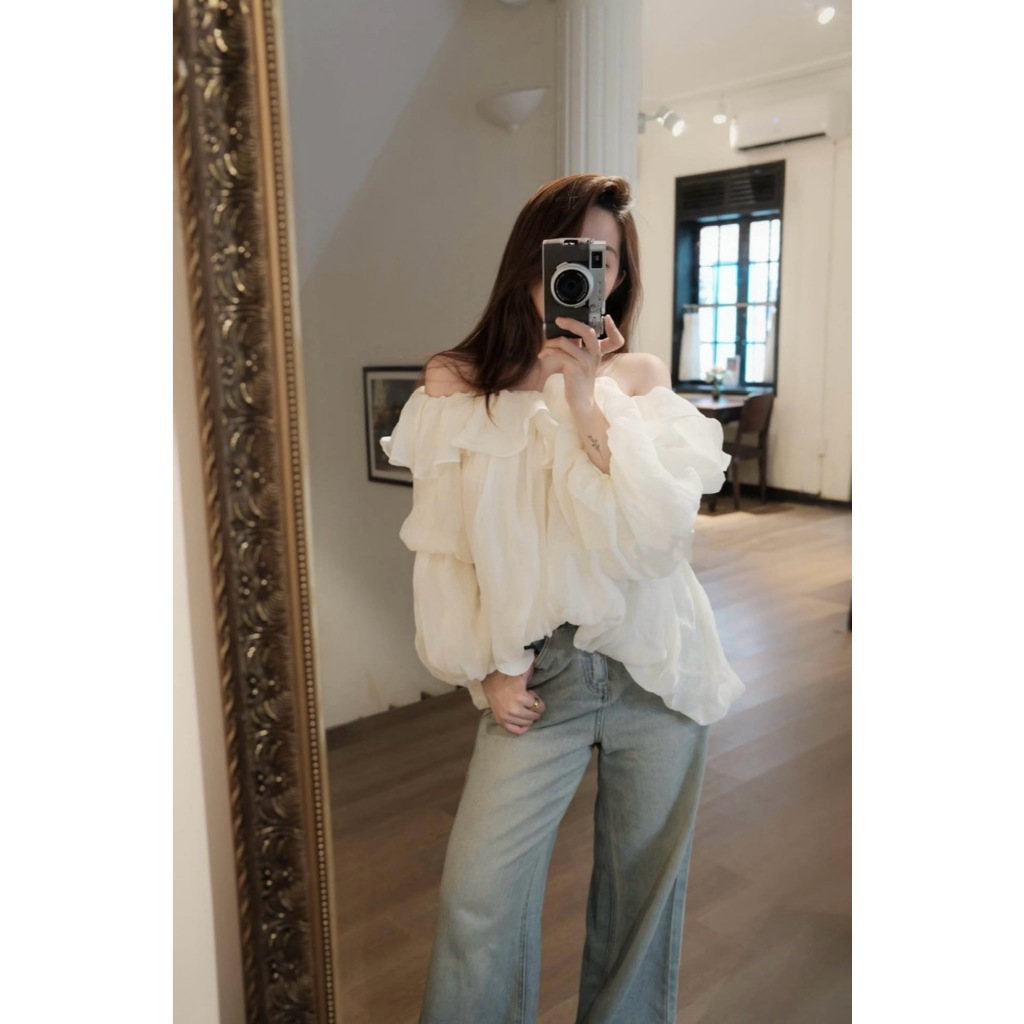 ÁO TƠ TRỄ VAI DÁNG BÍ TAY TẦNG XÒE BỒNG ĐIỆU ĐÀ TIẾU THƯ CHẤT TƠ MỀM - DÀNH CHO NỮ | BigBuy360 - bigbuy360.vn