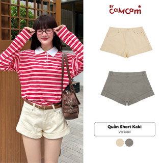 Quần Short Kaki Icy Short Bycamcam Dáng Ngắn Hack Dáng Co Dãn Thoải Mái Túi Trái Tim QTN058