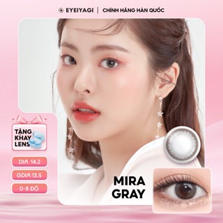 Kính áp tròng EYEIYAGI lens xám tro Mira Gray giãn tròng tự nhiên14.2mm, lens cận 3 tháng | Giá 1 chiếc