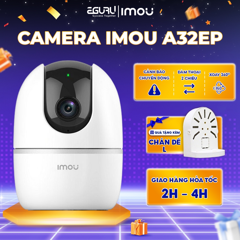 Camera WIFI IMOU Trong Nhà A32EP 3MP 2K Phát Hiện Chuyển Động Xoay 360 Đàm Thoại 2 Chiều BH 24 Tháng