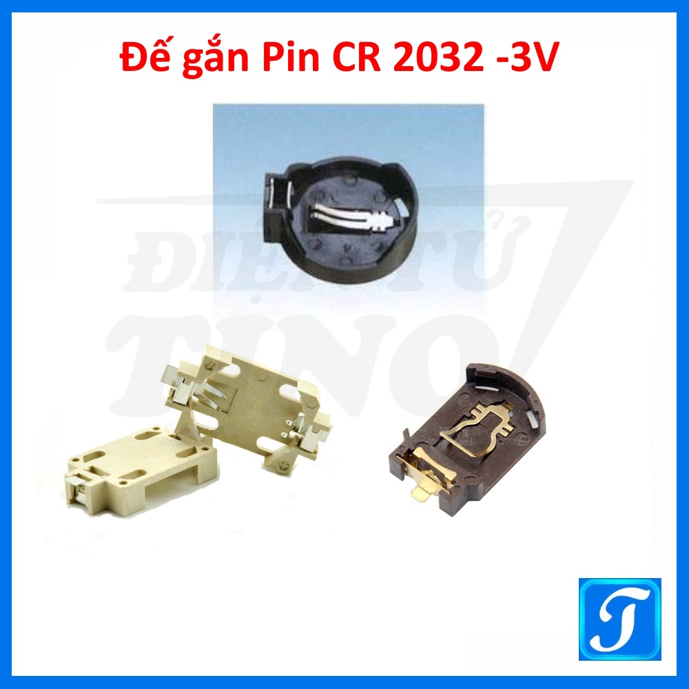 Đế Pin CR2032 / Đế Cúc Áo, Nút Áo Gài Giữ Cmos 3V Máy tính Thay Thế Mainboard, Bo Mạch Điện Tử, Cân, Đồ Chơi, Nhiệt Kế
