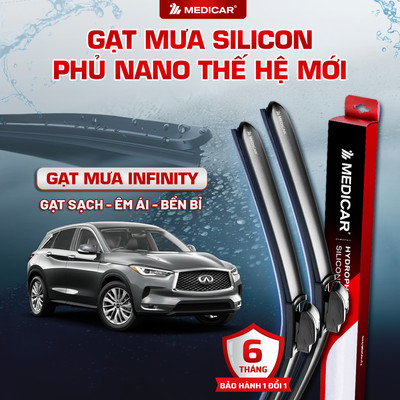 CẶP GẠT MƯA Ô TÔ xe INFINITY - Gạt mưa ô tô Silicon phủ nano chống nước Medicar