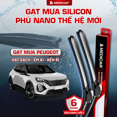 CẶP GẠT MƯA Ô TÔ xe PEUGEOT - Gạt mưa ô tô Silicon phủ nano chống nước Medicar