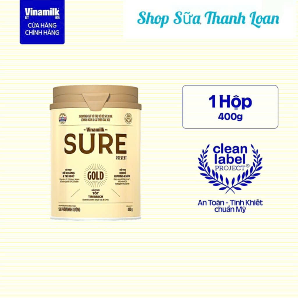 (HSD T1-2028) (MẪU MỚI) COMBO 6 LON SỮA BỘT SURE PREVENT GOLD 400G.