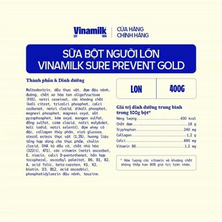 (HSD T1-2028) (MẪU MỚI) COMBO 6 LON SỮA BỘT SURE PREVENT GOLD 400G.
