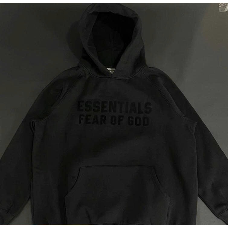 Hoodie Essencial Fear Of God Chữ Cao Su In Ngực