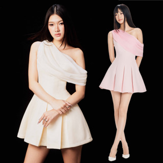 RECHIC Đầm ngắn Faeri xếp tà nhẹ dáng trễ vai nhẹ nhàng nữ tính