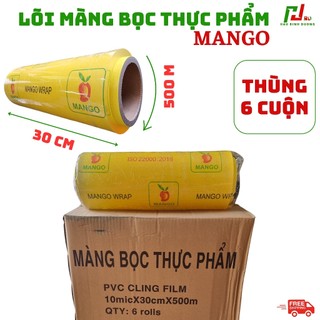  Thùng 6 cuộn lõi 500m Màng bọc thực phẩm Mango 