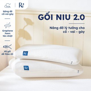 Gối Niu Ru9 Graphene Foam | Hỗ Trợ Nâng Đỡ Đầu | Giúp Giảm Đau Vai Gáy | Chất Liệu Foam Mềm Mại | 2 Kích Thước