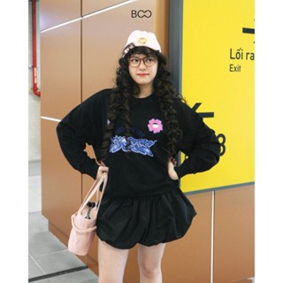  Áo Nỉ Không Mũ BOO Over fit In Big Graphic Stress Essential Chất Liệu Cao Cấp 