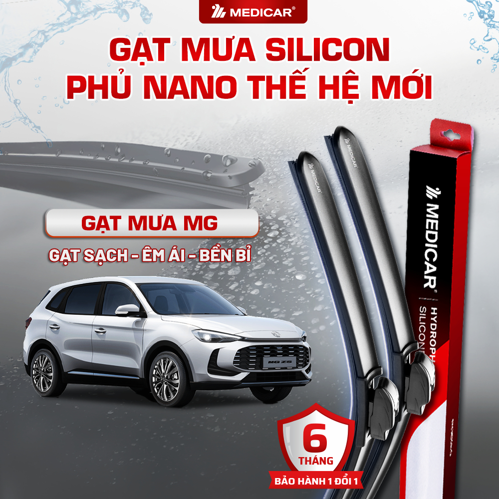 [MG] Cặp Gạt Mưa silicon phủ Nano chống nước MEDICAR dành cho xe ô tô MG