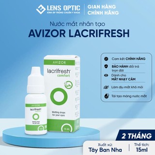  Nước nhỏ mắt lens Avizor Lacrifresh Comfort 15ml nước mắt nhân tạo cho kính áp tròng-Lens Optic Hà Nội 