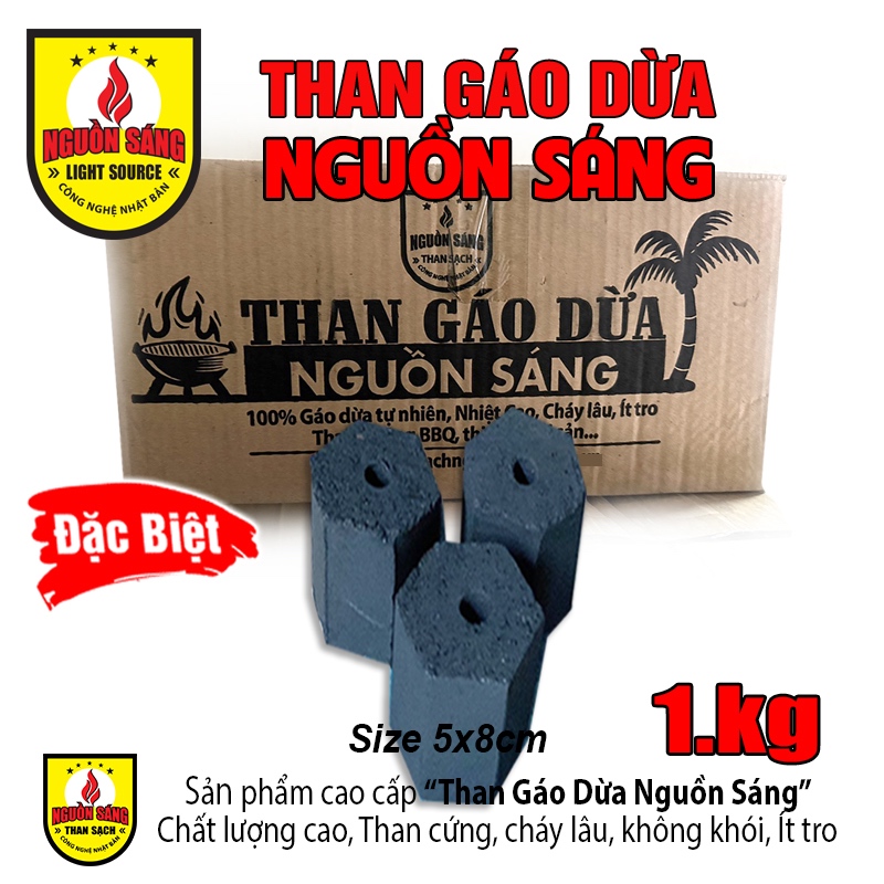 Than Gáo Dừa Đặc biệt 5x8cm (túi 1kg)