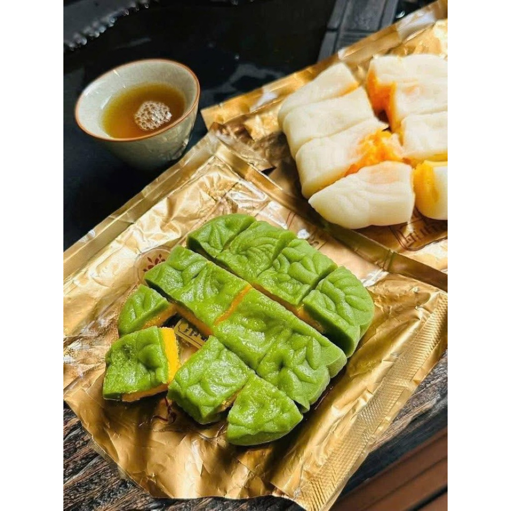 bánh dẻo matcha machiato kem trứng