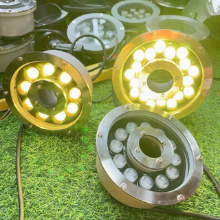 Đèn LED âm nước 9w bánh xe cho đài phun nước cảnh quan sân vườn trang trí đèn ngoài trời