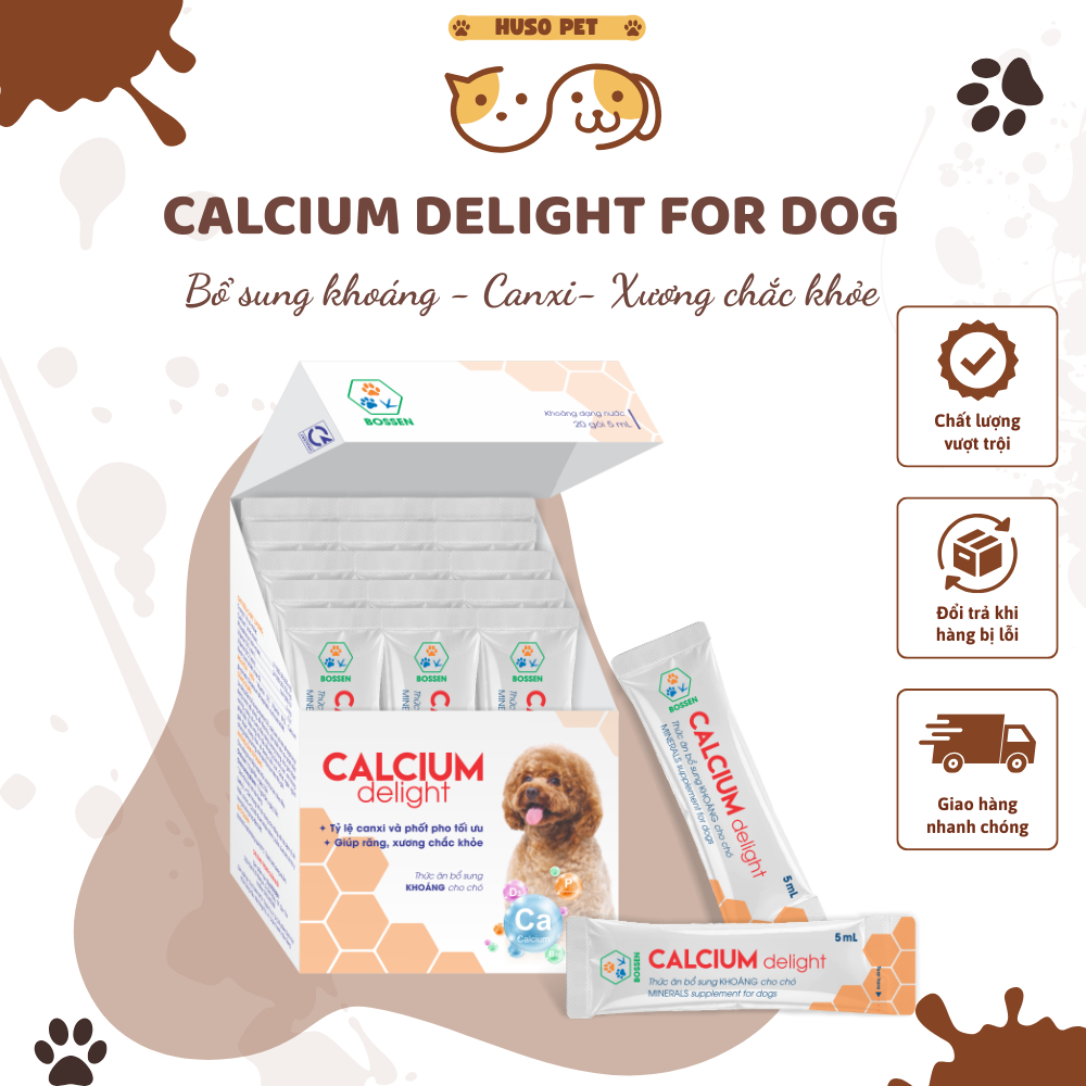 Gel Bổ Sung Canxi Cho Chó Bossen Calcium Delight