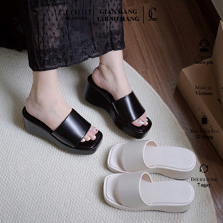 Dép đế xuồng CL quai ngang gót 6cm