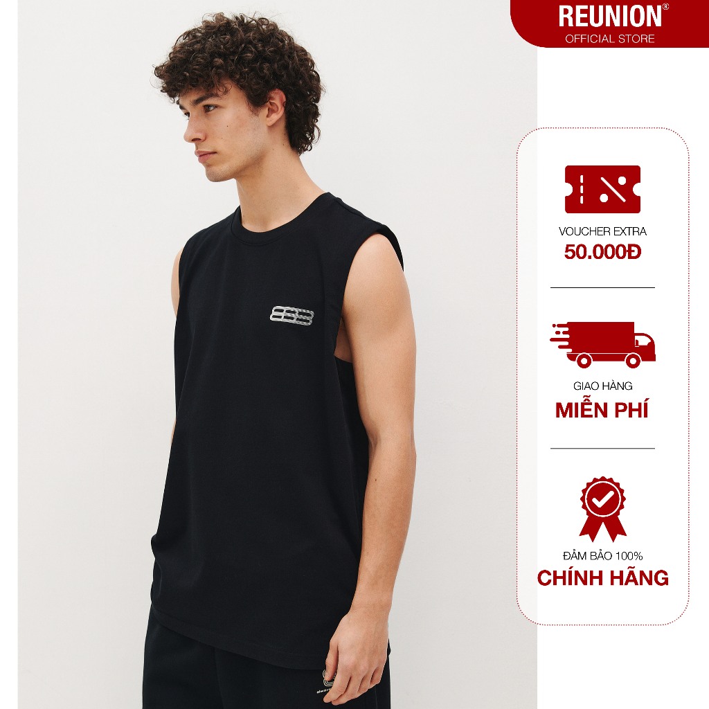 REUNION Áo Tank Top Nam Nữ In Họa Tiết 888, Áo Ba Lỗ Sát Nách Nam Nữ Cotton Cá Tính TT33