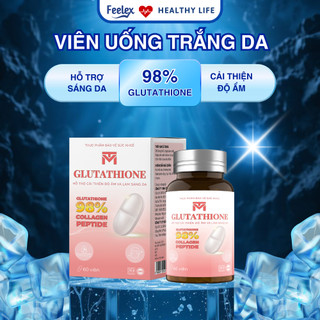  Viên uống VTM glutathione hỗ trợ làm sáng da giảm triệu chứng khô da nám da - hộp 60v 